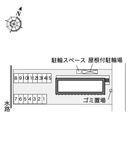 ★手数料０円★越谷市大林　月極駐車場（LP）